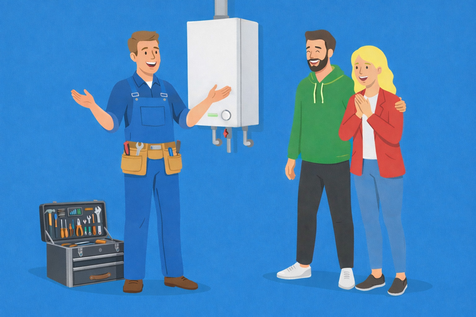 Installateur aan het werk